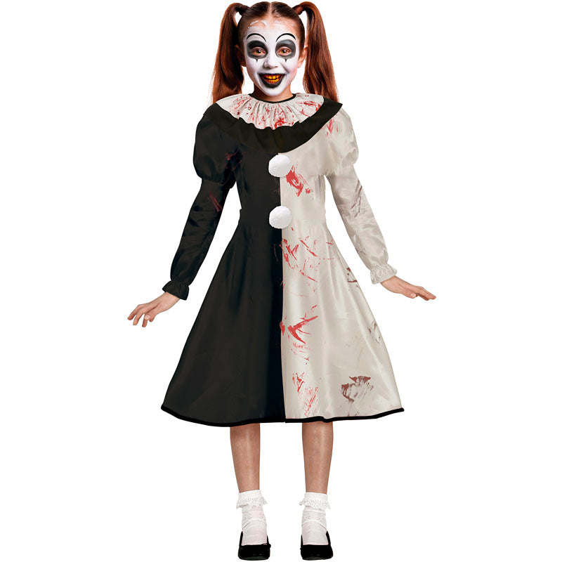 Costume Halloween Enfant Clown Tueur Effrayant - Combinaison + Masque + Couteau - Art The Clown