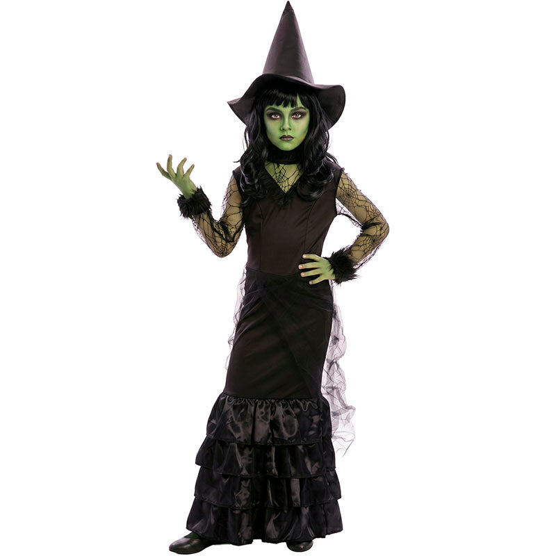 Disfraz de Bruja negra elegante para niña