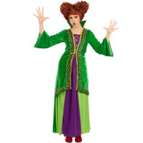 Disfraz de Bruja verde Winifred para mujer