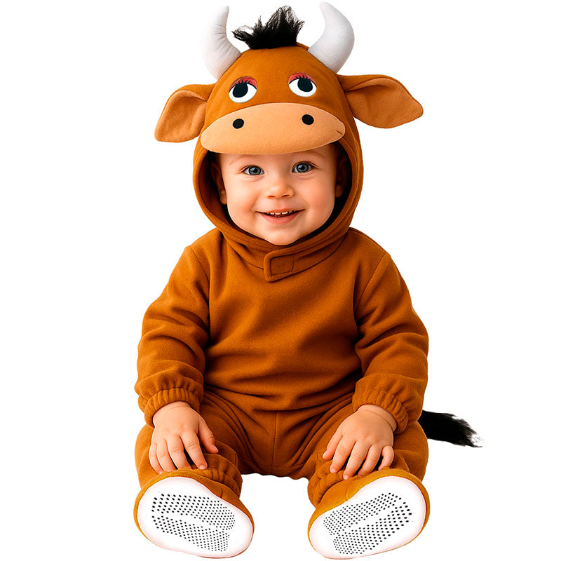 Disfraz de Buey marrón para bebé