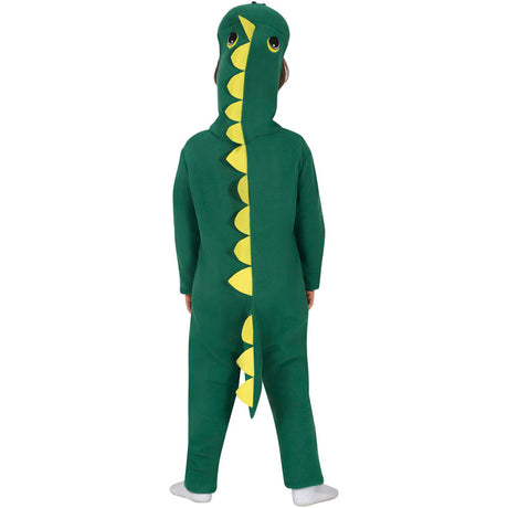 Disfraz de Dinosaurio verde y amarillo infantil Espalda