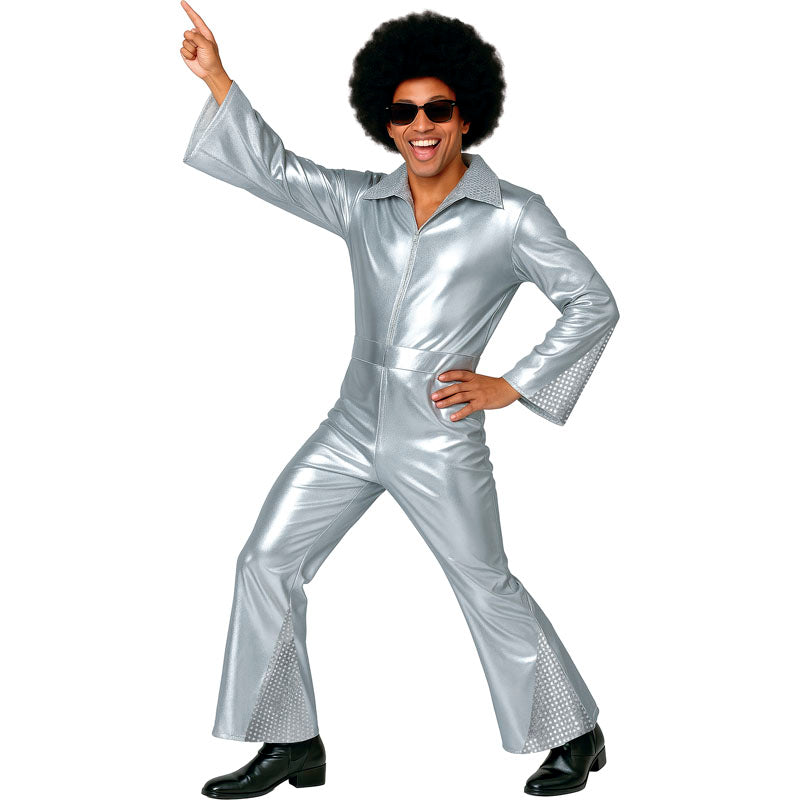 Disfraz de Disco Cowboy plata para hombre