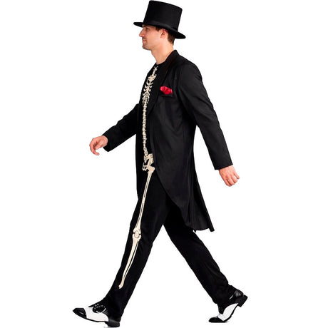 Disfraz de Esqueleto Día de los Muertos Adulto perfil