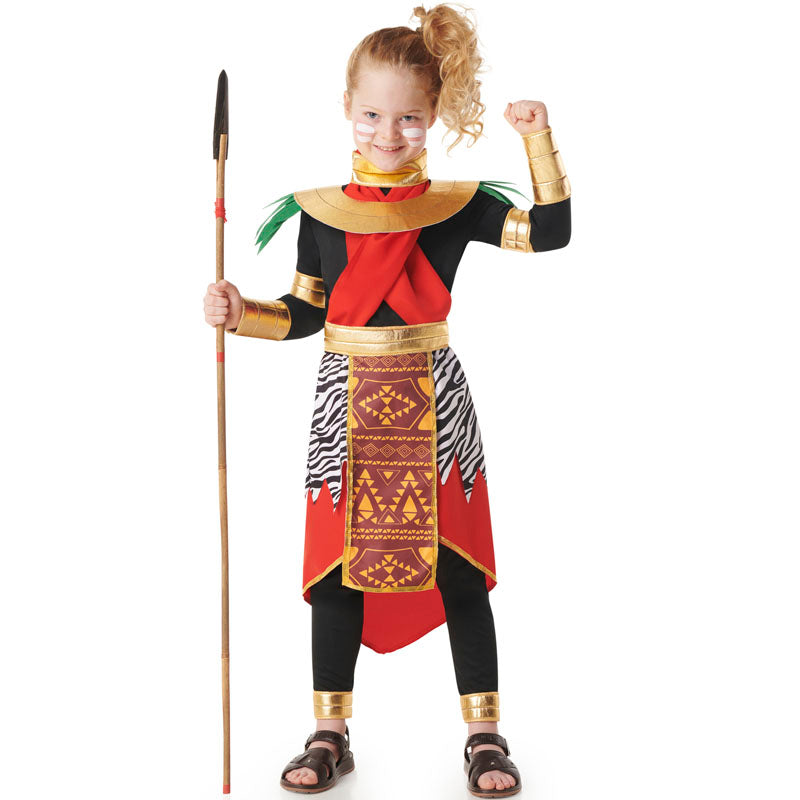 Disfraz de Masái Tanzania infantil Niña