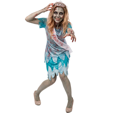 Disfraz de Miss Zombie para mujer dorso
