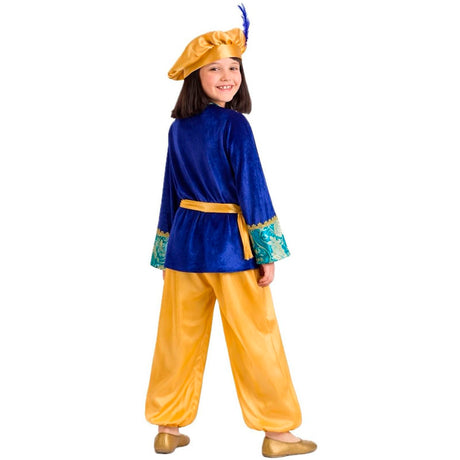 Disfraz de Paje Rey Melchor para niño espalda