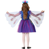 Disfraz de Pavo Real para niña Espalda