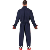 Disfraz de Piloto Formula racing para hombre Espalda