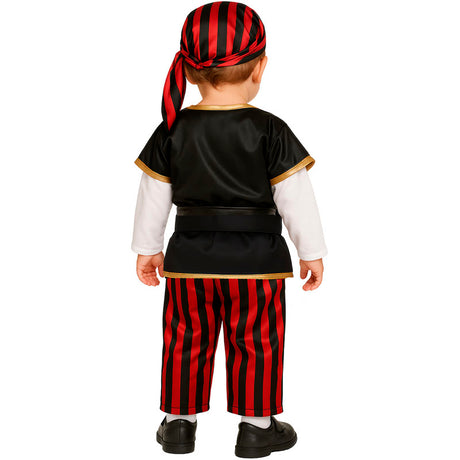 Disfraz de Pirata bucanero para bebé espalda