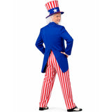Disfraz de Tío Sam para hombre espalda
