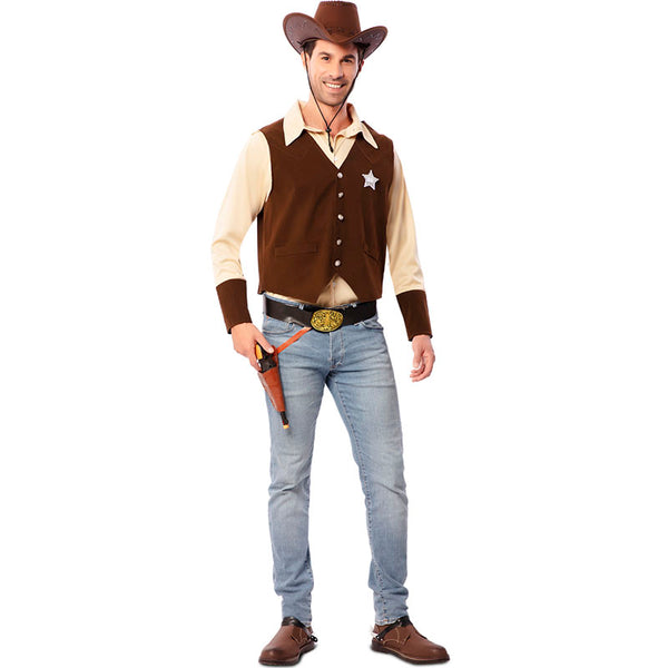 Pantalon Cowboy Vintage Homme En Daim Synthétique - Avec Glands, Pour Halloween, Fête à Thème