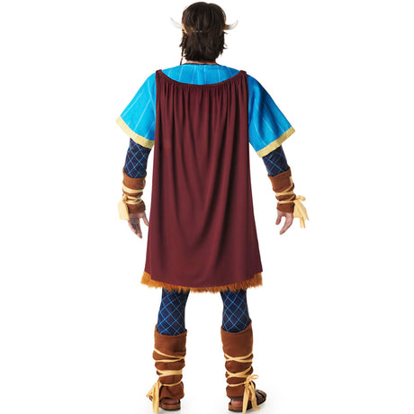 Disfraz de Vikingo azul para hombre Espalda