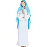 Disfraz de Virgen María con manto para mujer