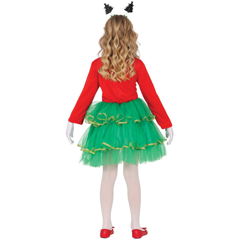 Disfraz de Árbol navidad con tul para niña Espalda