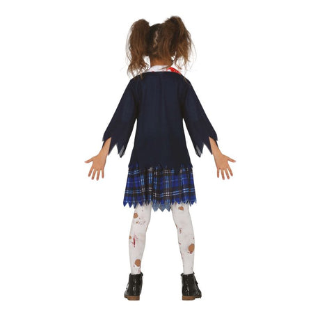 Disfraz de Estudiante Zombie Terror para niña Espalda
