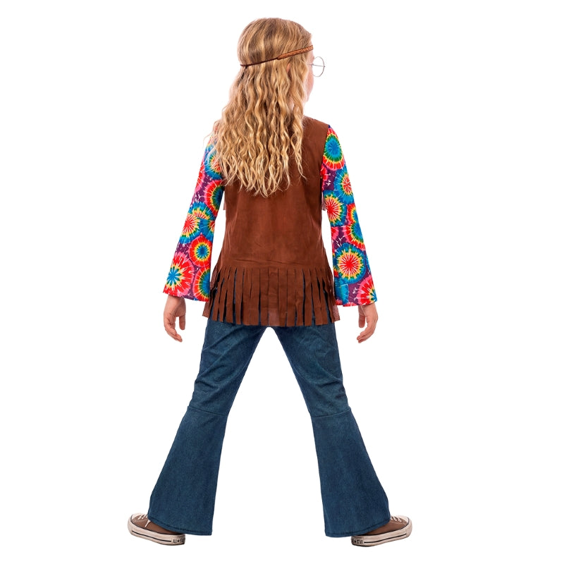 Disfraz de Hippie Chill para niña Espalda