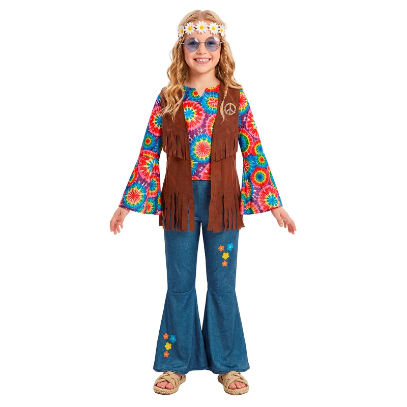 Disfraz de Hippie Chill para niña