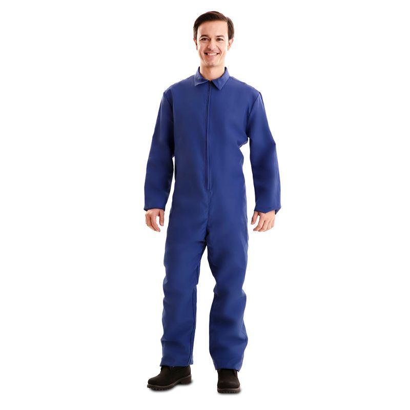 Disfraz de Mono de Trabajo Azul adulto unisex