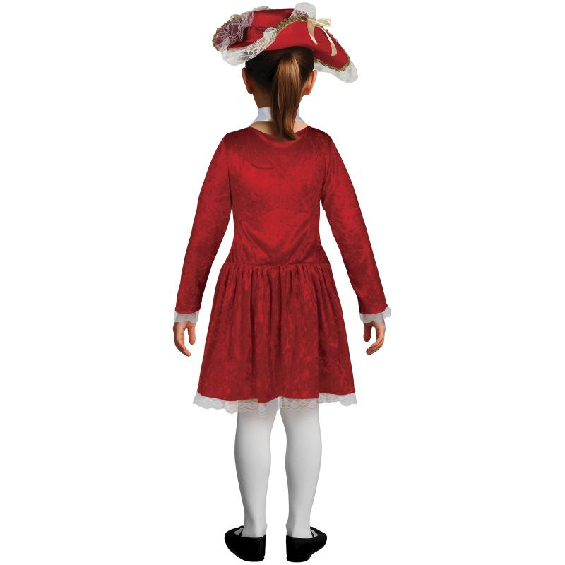 Disfraz de Mosquetera Real para niña Espalda