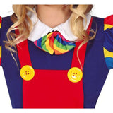 Disfraz de Payasa Multicolor para niña Bis