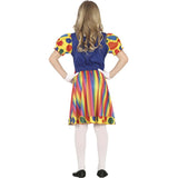 Disfraz de Payasa Multicolor para niña Espalda