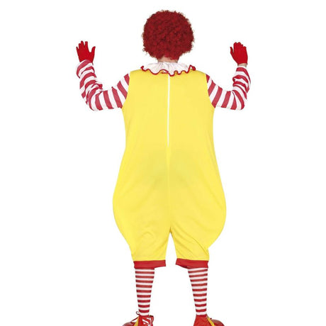 Disfraz de Payaso Zombie Hamburguesería para hombre Espalda