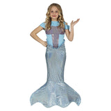Disfraz de Sirena Azul Fantasía para niña