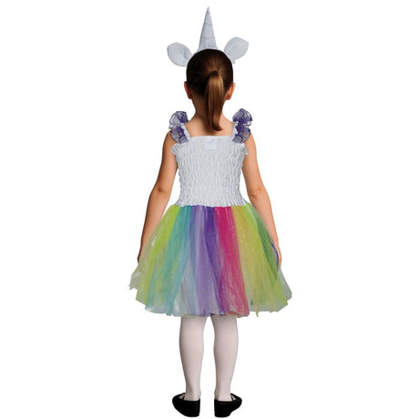 Disfraz de Unicornio con Tutú Multicolor para niña Espalda