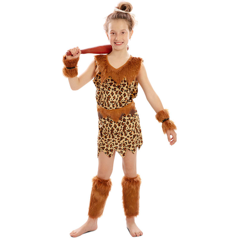 Fun Shack Costume Cro-Magnon Enfant, Déguisement Préhistorique Garçon, Tenue Caverne Carnaval, XL