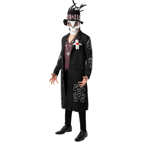 Disfraz de Esqueleto Vudú para hombre Bis