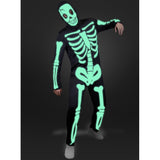 Disfraz de Esqueleto brilla en la oscuridad para hombre Detalle