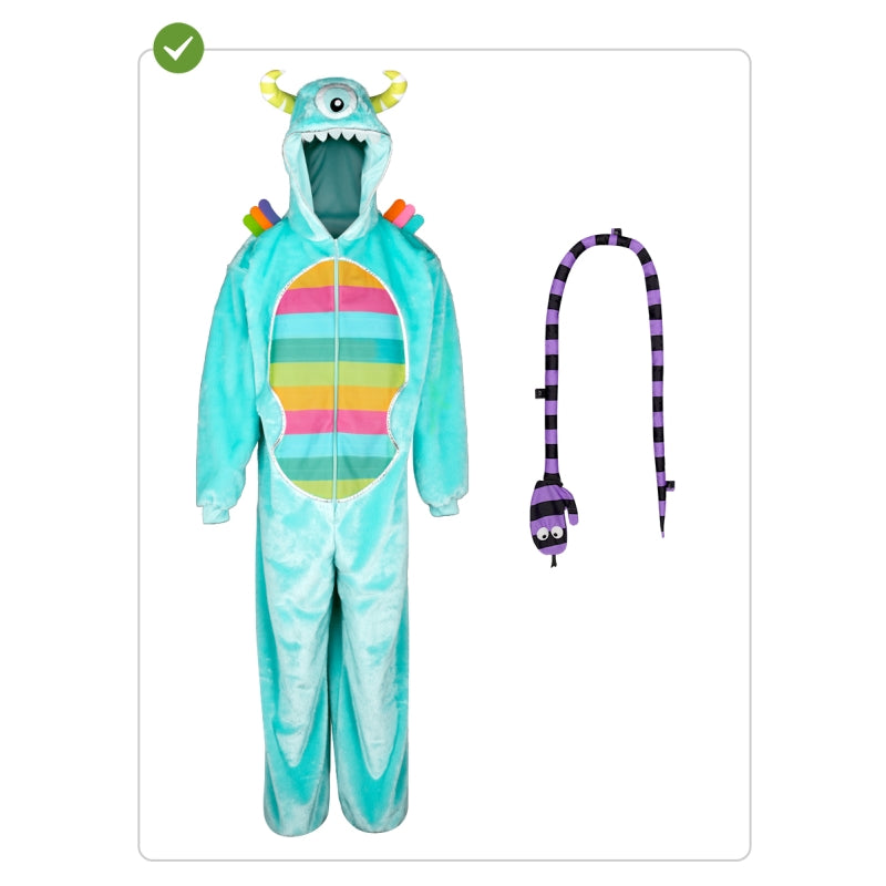 Disfraz de Monstruo Colorido para adulto Contenido