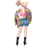 Disfraz de Harley Quinn con flecos de Birds of Prey para mujer Espalda