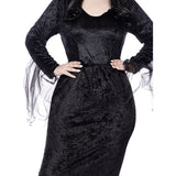 Disfraz de Morticia Addams de La Familia Addams para mujer Detalle