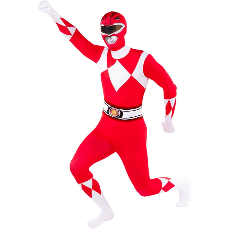 Déguisement Power Ranger rouge seconde peau pour hommes et femmes ...