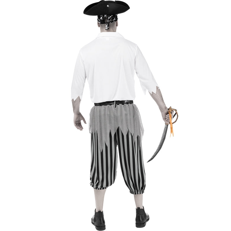 Disfraz de Pirata Zombie  para hombre Espalda