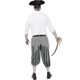 Disfraz de Pirata Zombie  para hombre Espalda