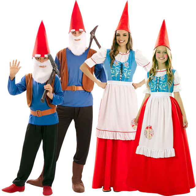 Disfraces David el Gnomo y Lisa para grupos y familias