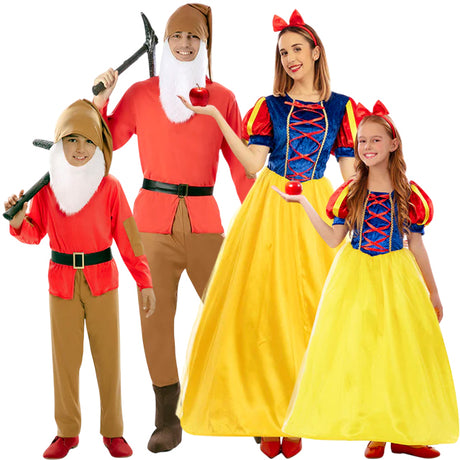 Disfraces Enanitos Ay Ho y Blancanieves para grupos y familias