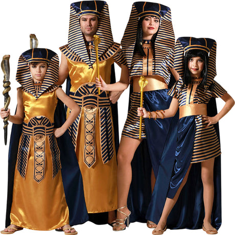 Disfraces Faraones Egipcios del Nilo para grupos y familias