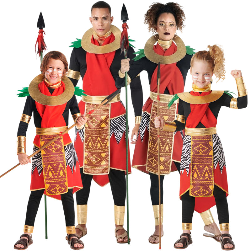 Disfraces Masáis Tanzania para grupos y familias
