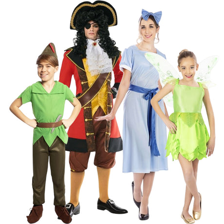 Disfraces Personajes de Peter Pan para grupos y familias