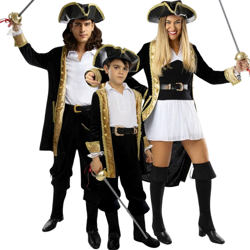 Disfraces Piratas Deluxe Colonial Collection para grupos y familias