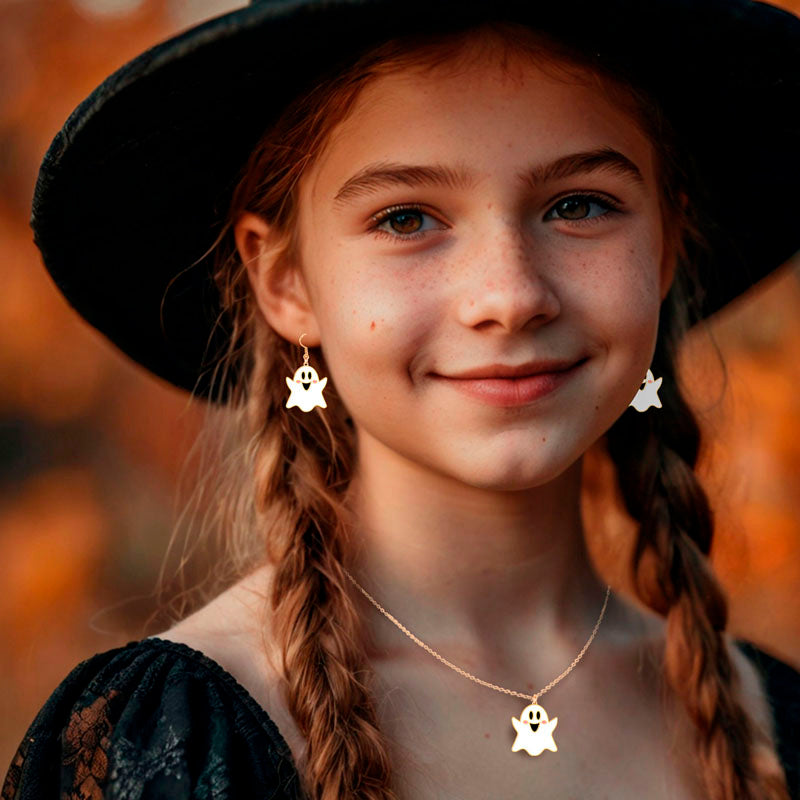 Kit Pendientes y collar fantasmas
