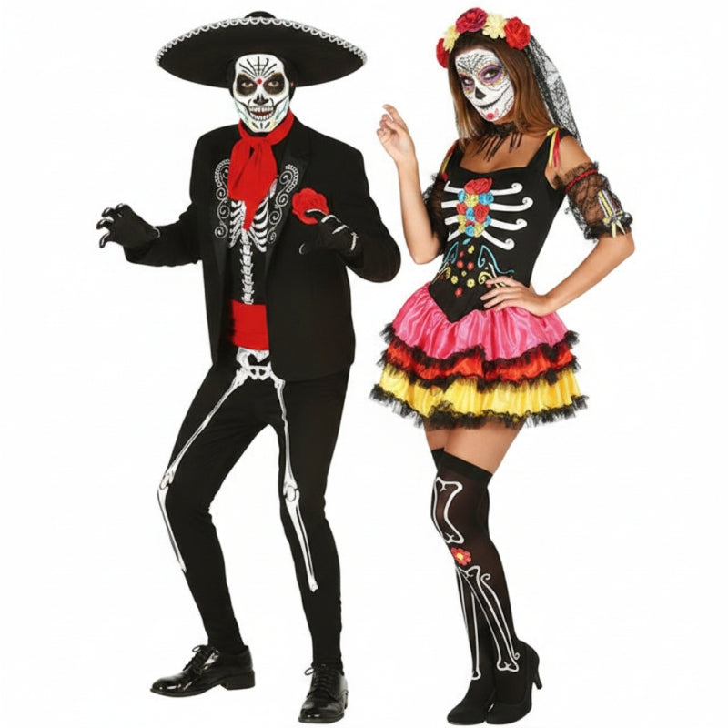 Déguisements Mariés Squelettes Mexicains