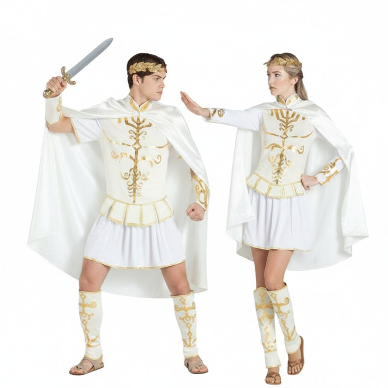 Costume Romain César Blanc pour Couple