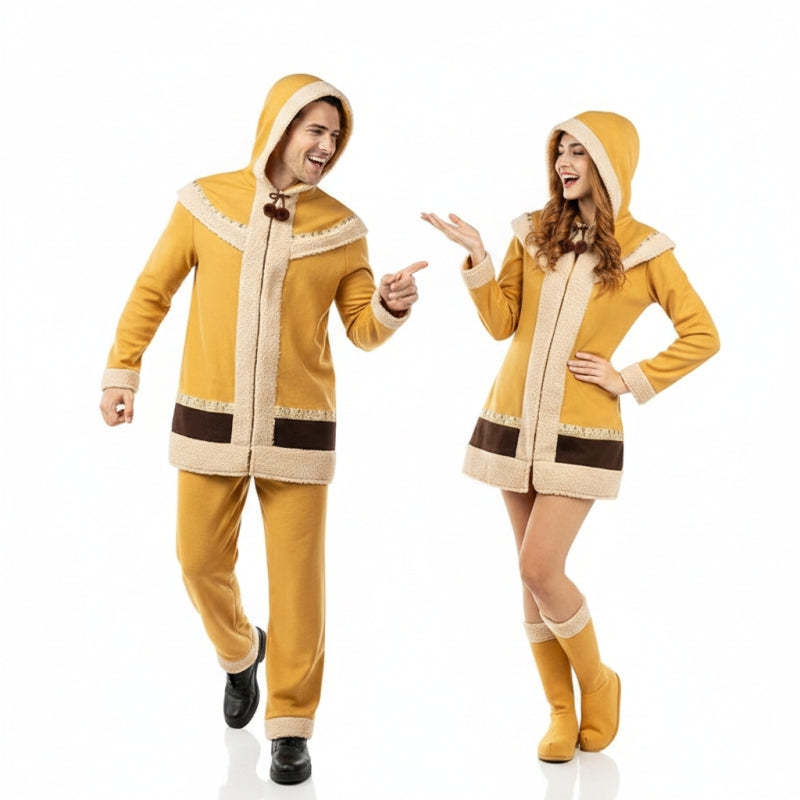 Costume Couple Esquimaux Pôle Nord