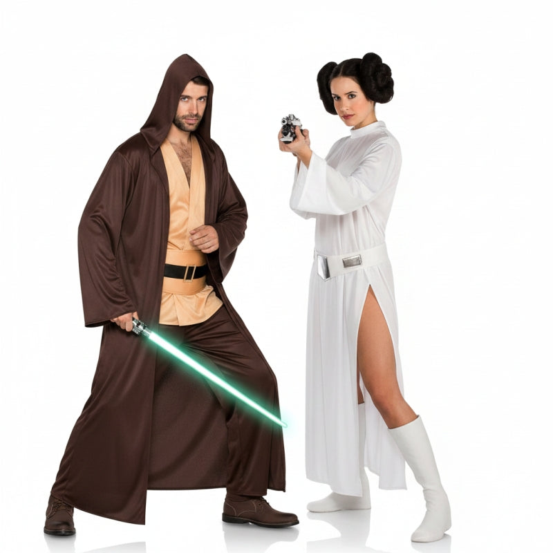 Déguisements Qui-Gon Jinn et Princesse Leia 