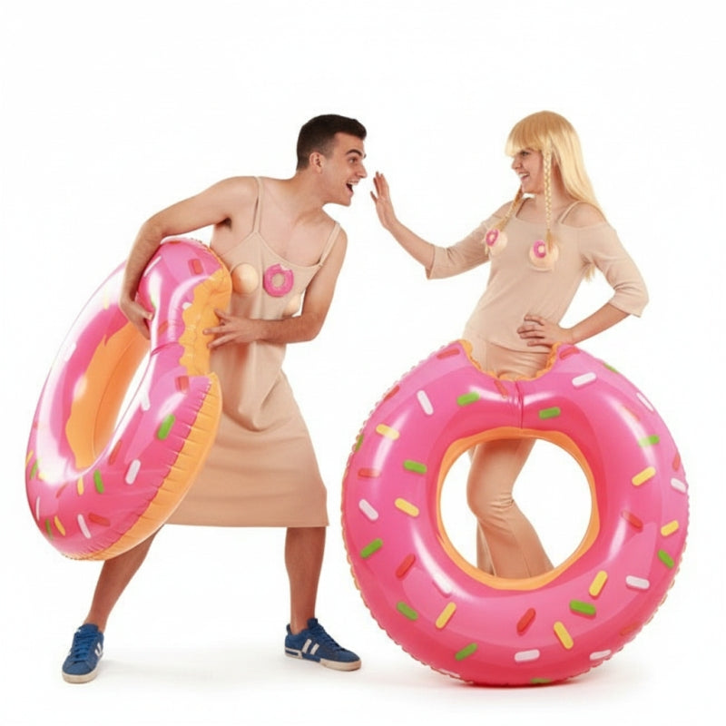 Couple Girafe Roi et Lapili mange-moi le donut