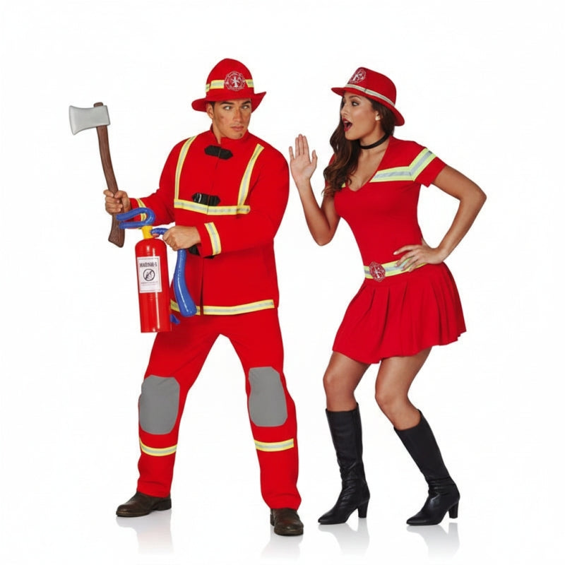 Déguisements Pompiers en uniforme rouge